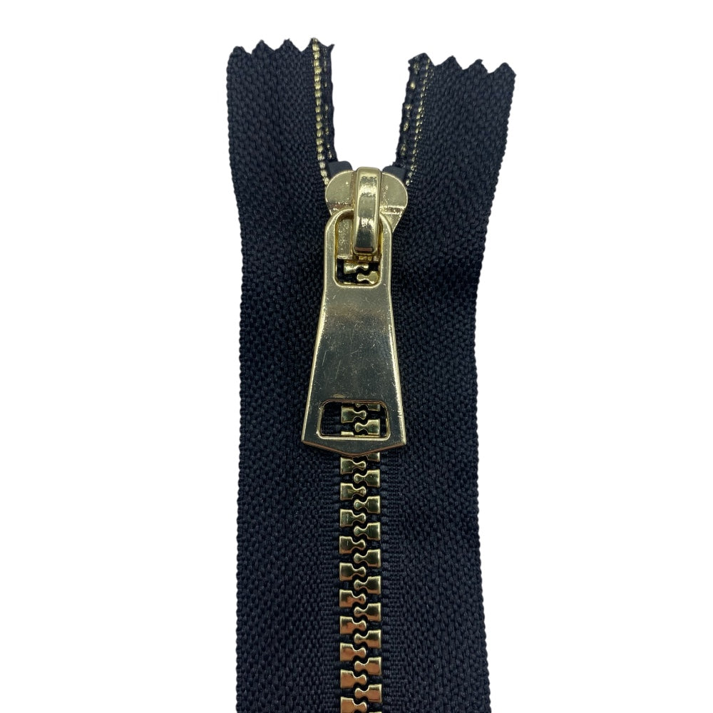 80cm combi metallic laminated zipper (2 sliders) divisible plastic chain 6mm