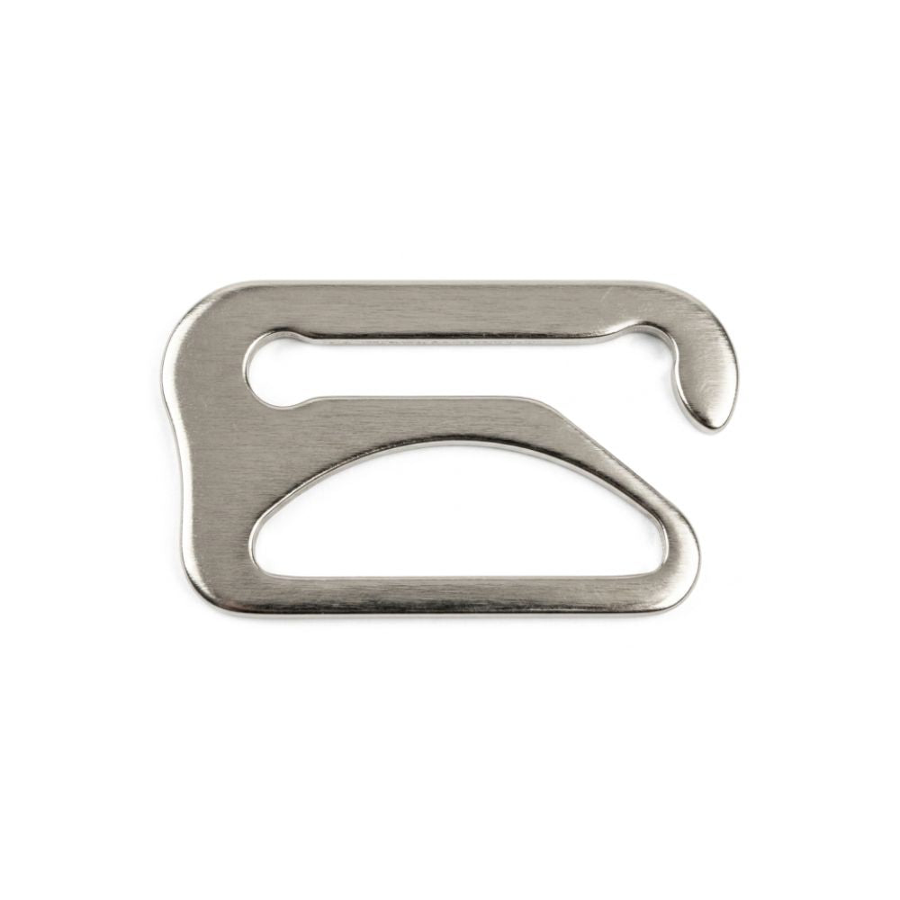 Metal hook for bra strap, pitch 10 mm, item 16609, 24 pieces