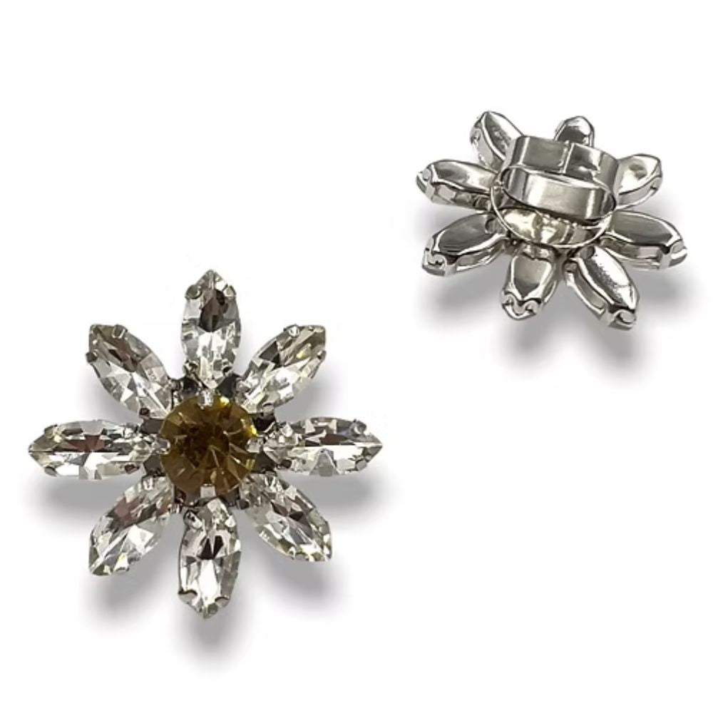 Glass stone flower application item FM10191