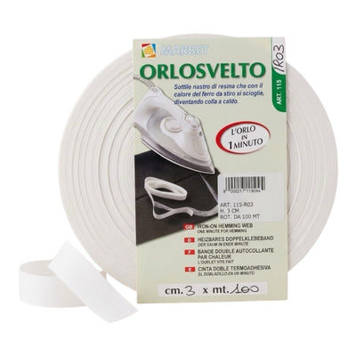 Orlosvelto heat-seal adhesive tape, 30 mm high, item 115/R03, 100 metres