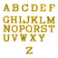 Cotton alphabet letter 1.5 cm iron-on item 56/46 pieces 12
