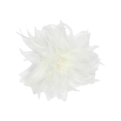 Organza and ostrich feather flower brooch, item Fm10932