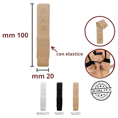 Prolunga reggiseno con elastico a 1 gancio h mm 20 articolo S/1