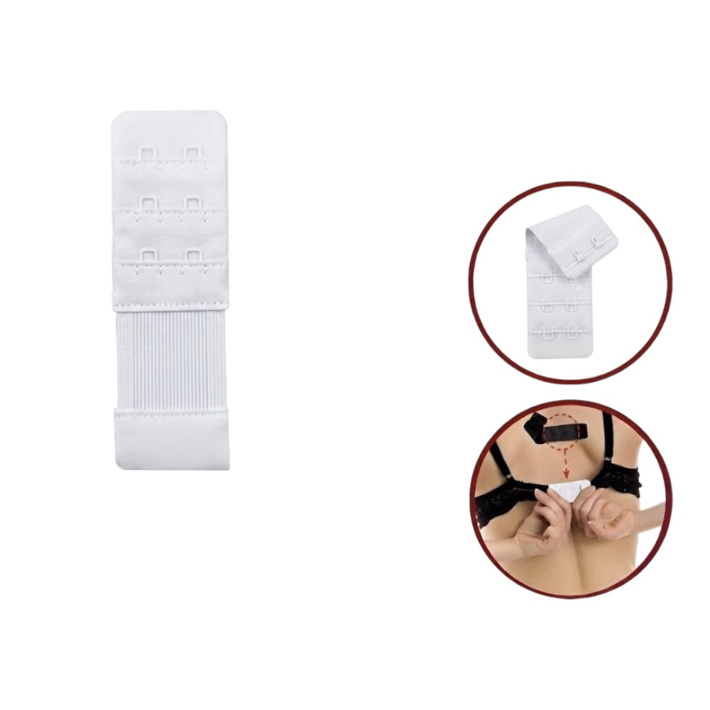Bra extender with elastic band with 2 hooks h 28 mm item PR28 MAS