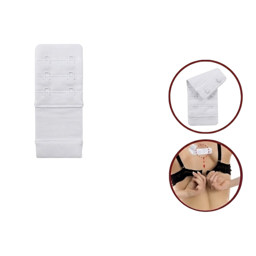 Bra extender with elastic band with 2 hooks h 38 mm item PR38 MAS