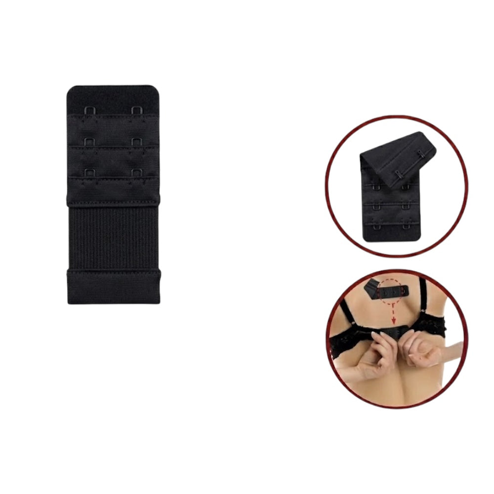 Bra extender with elastic band with 2 hooks h 38 mm item PR38 MAS