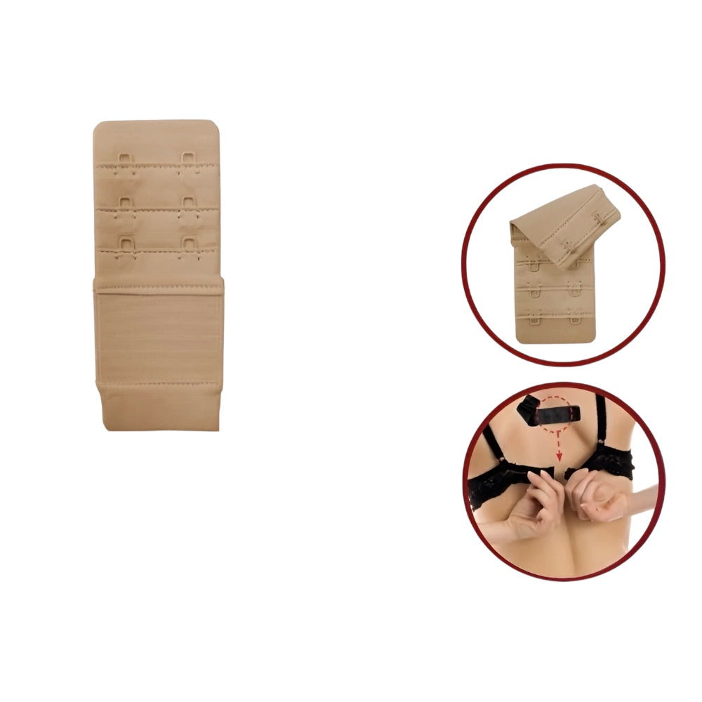 Bra extender with elastic band with 2 hooks h 38 mm item PR38 MAS