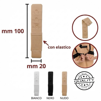Prolunga reggiseno con elastico a 2 ganci h mm 30 articolo S/2/716