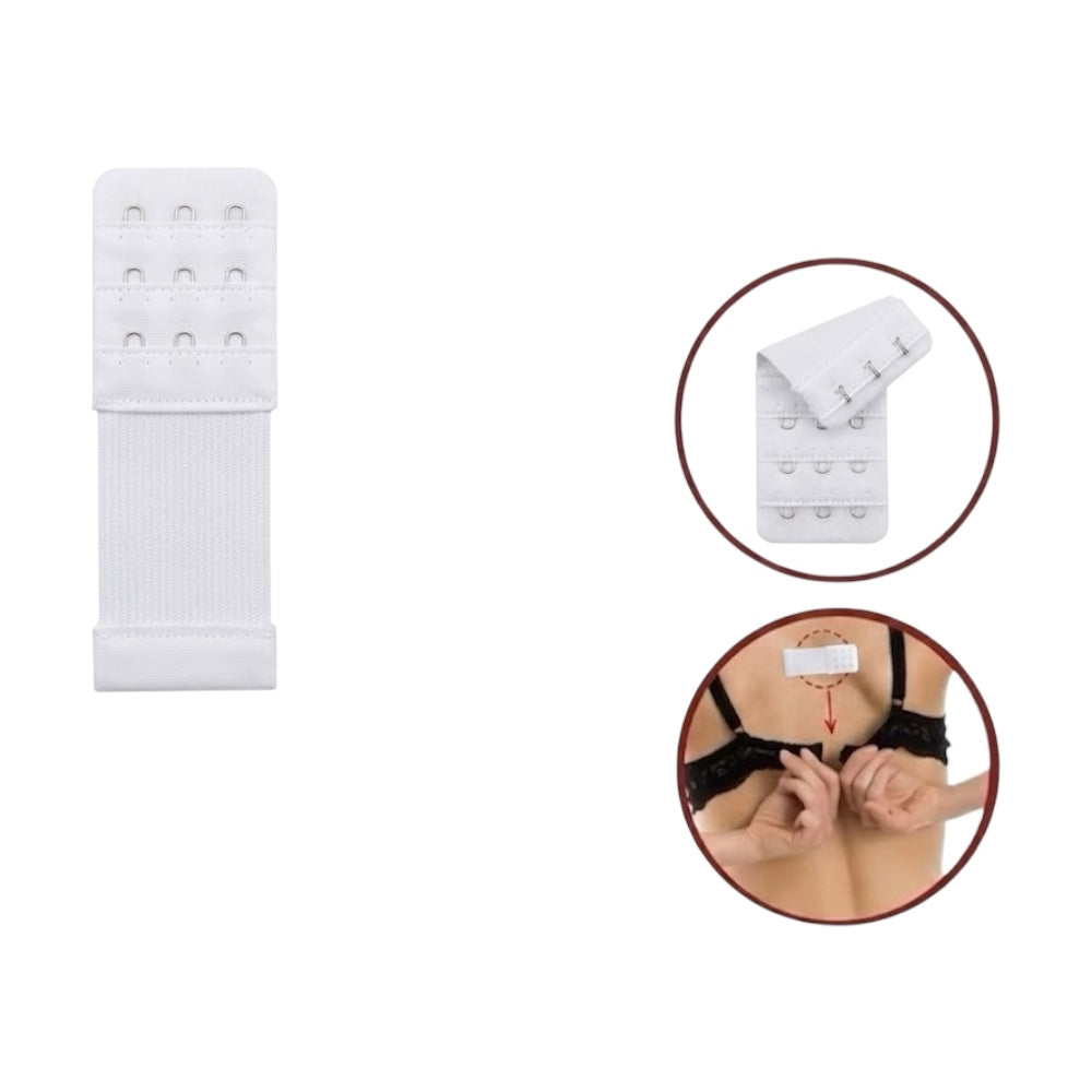 Bra extender with elastic band with 3 hooks h 38 mm item PR38/3 MAS