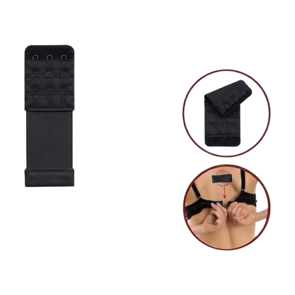 Bra extender with elastic band with 3 hooks h 38 mm item PR38/3 MAS