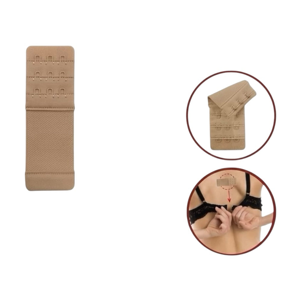 Bra extender with elastic band with 3 hooks h 38 mm item PR38/3 MAS