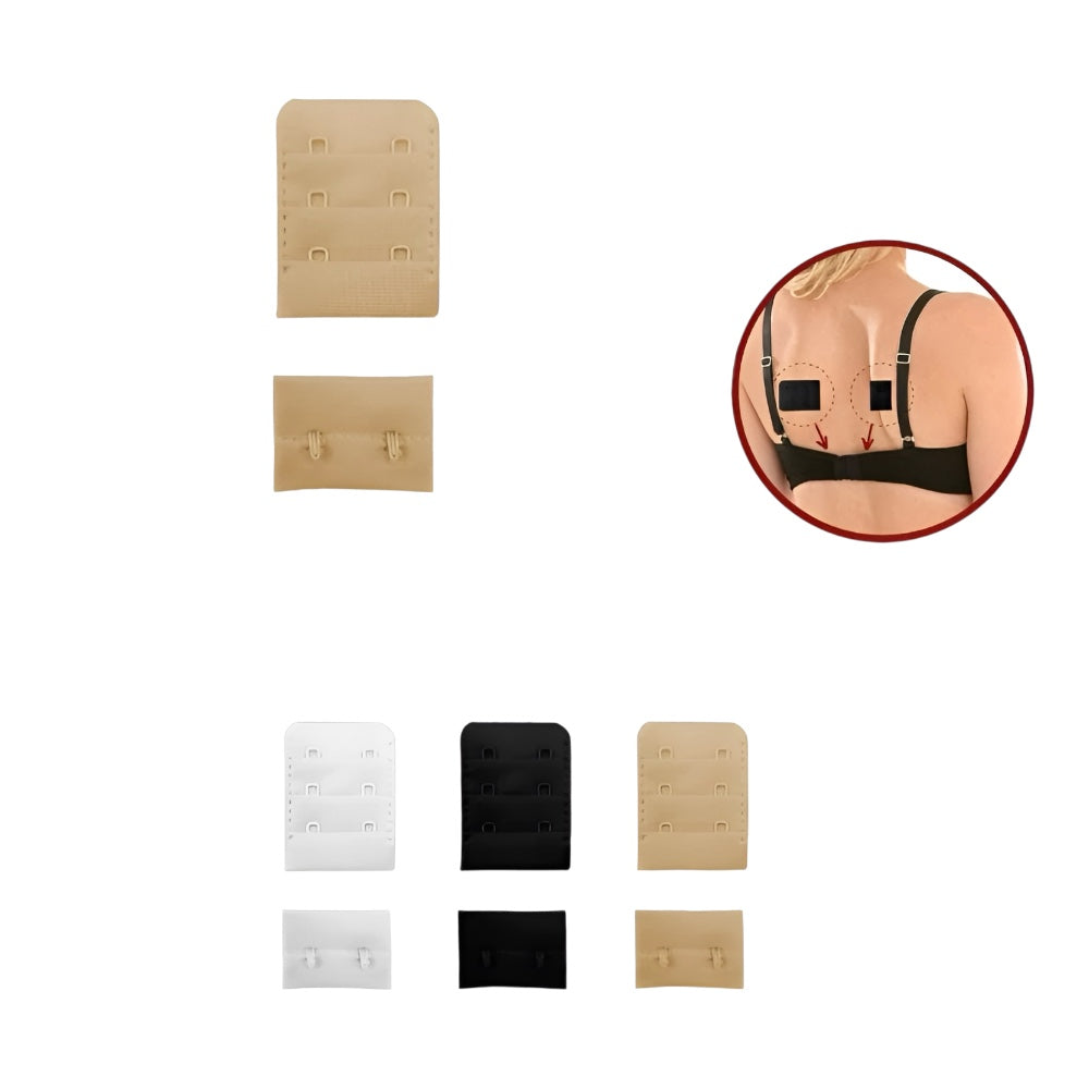 Sew-on bra extender with 2 hooks, height 35 mm, item 3520/2
 6 pieces