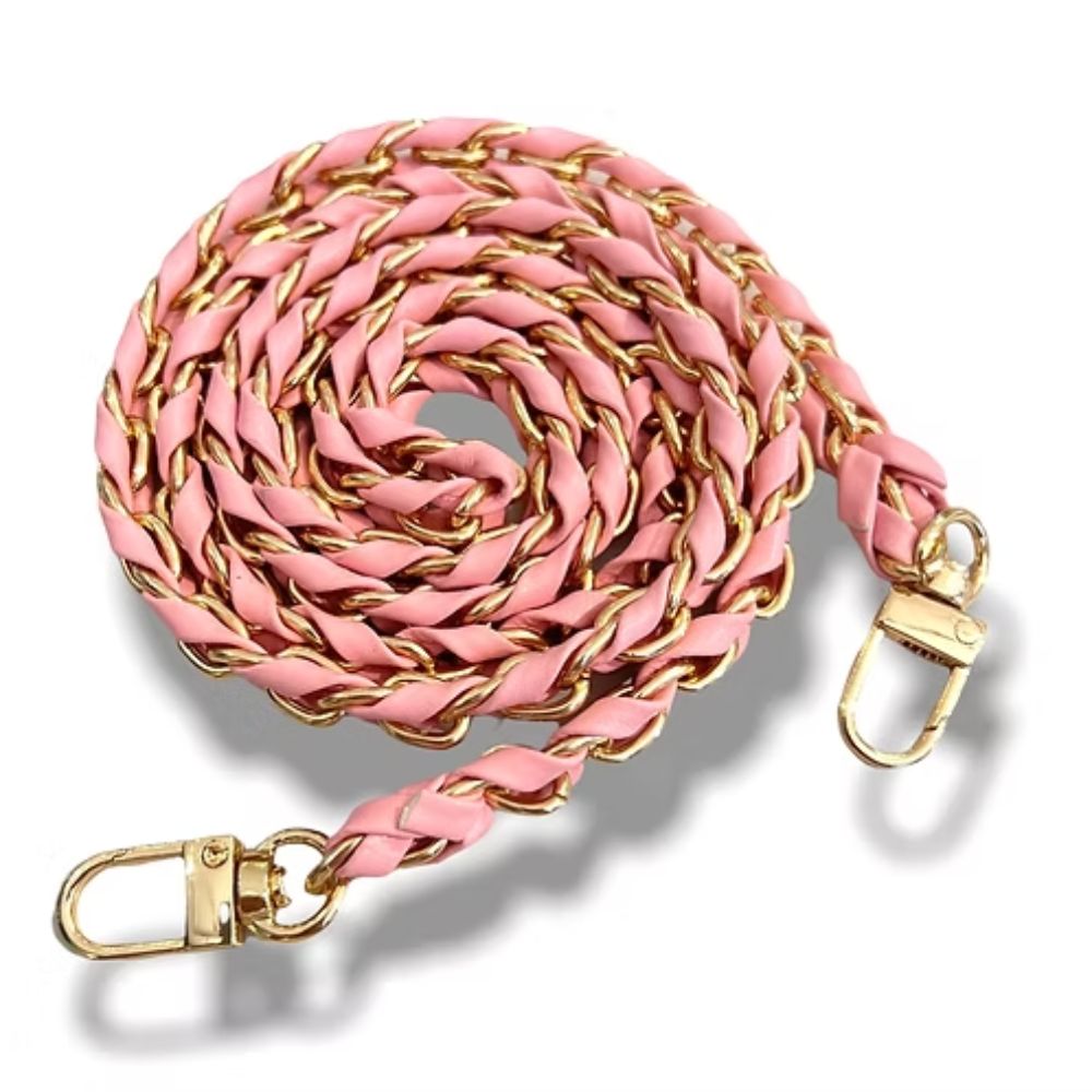 Bag chain in zama and leather item FM0351