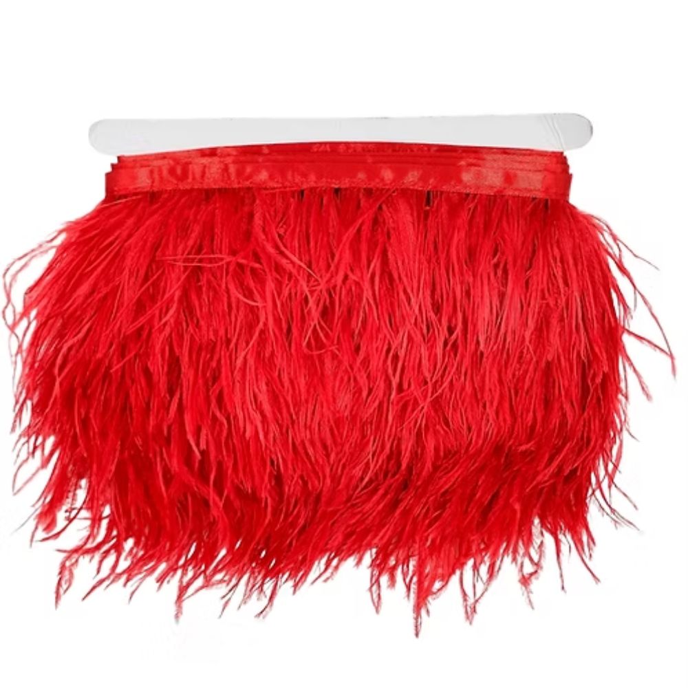 Ostrich fringe H cm 10 item Fm35140