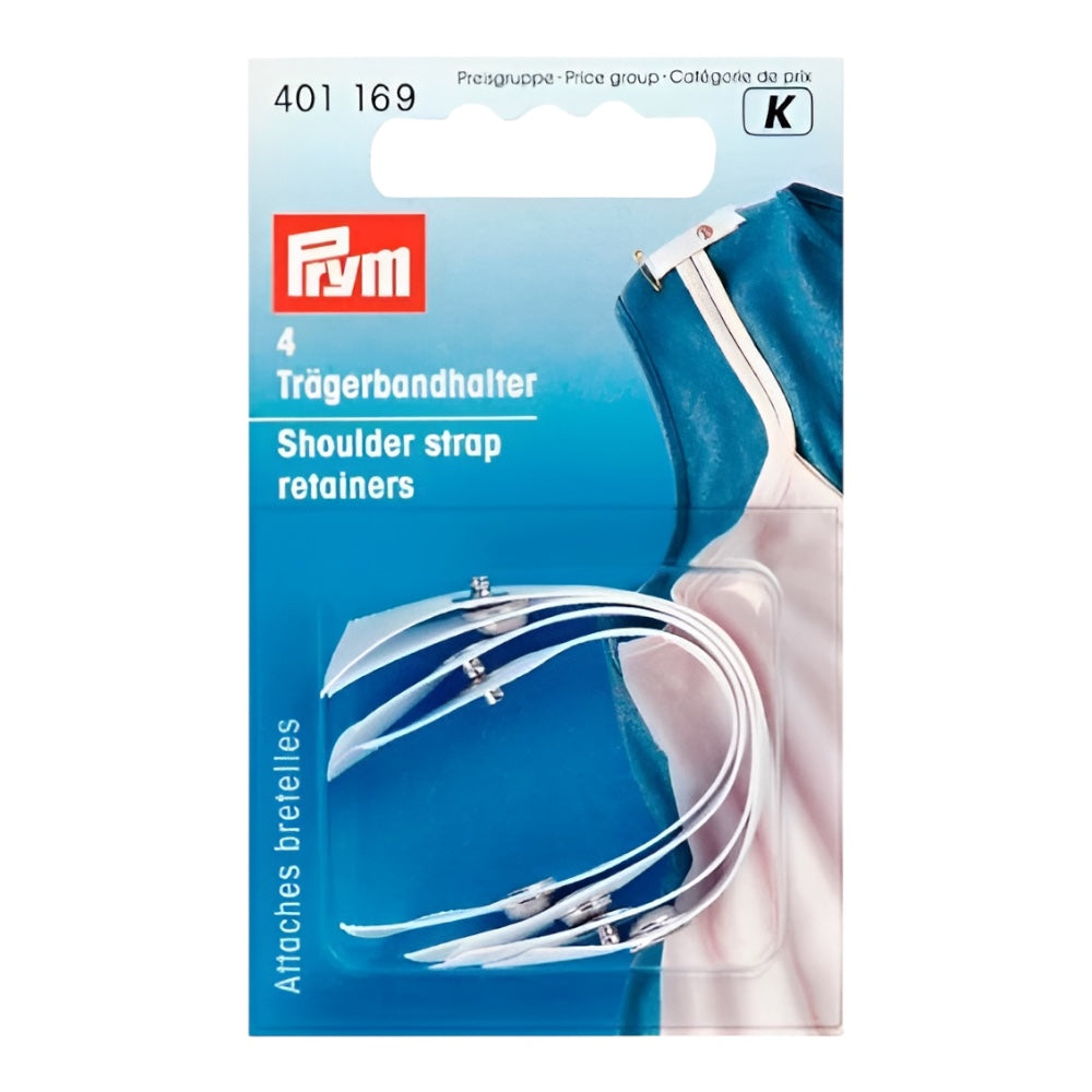 Satin shoulder pads with Prym clips
 4 pieces