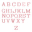 Cotton alphabet letter 1.5 cm iron-on item 56/46 pieces 12