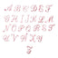 Cotton alphabet letter 2.5 cm iron-on item 56/43 pieces 6
