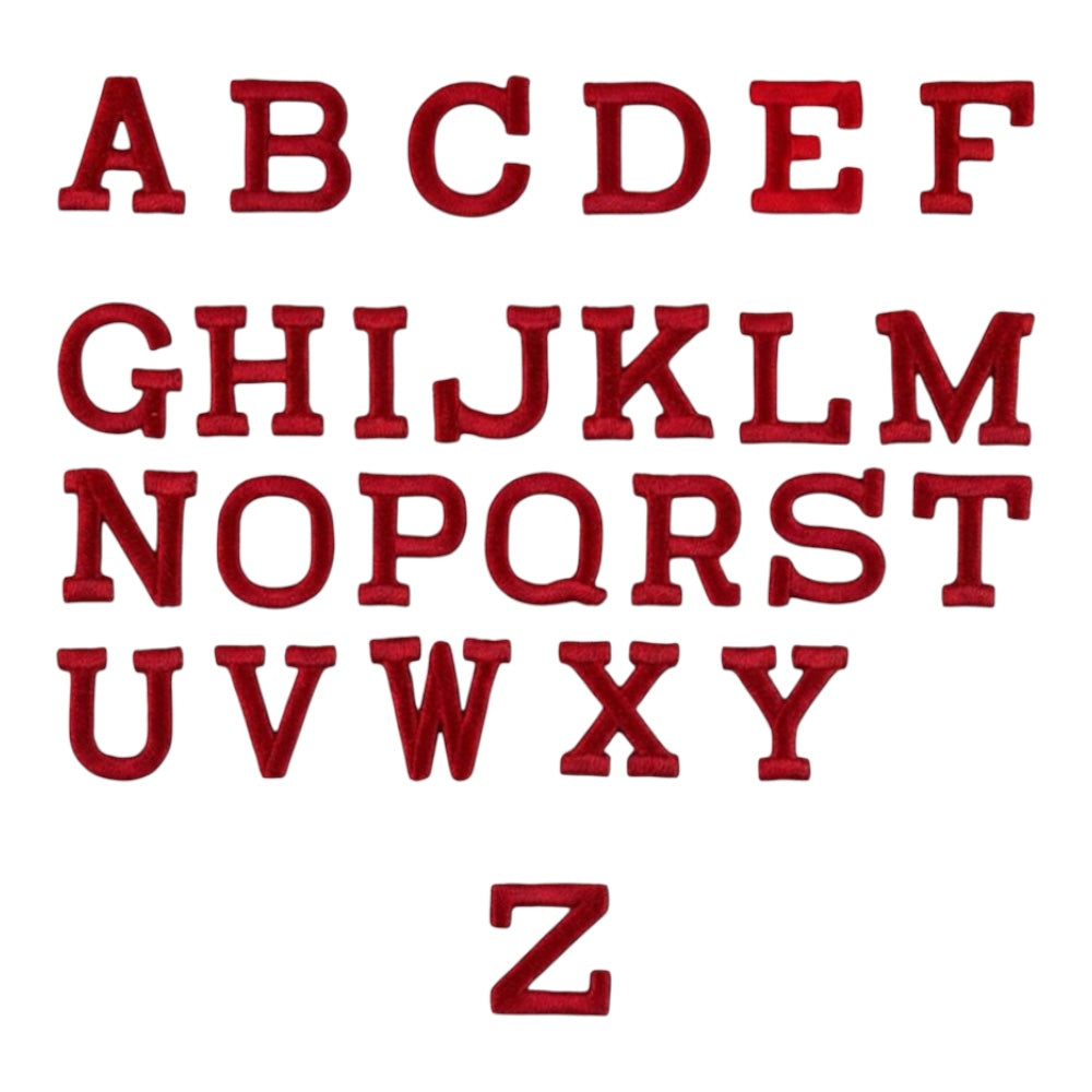Cotton alphabet letter 1.5 cm iron-on item 56/46 pieces 12
