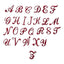 Cotton alphabet letter 2.5 cm iron-on item 56/43 pieces 6
