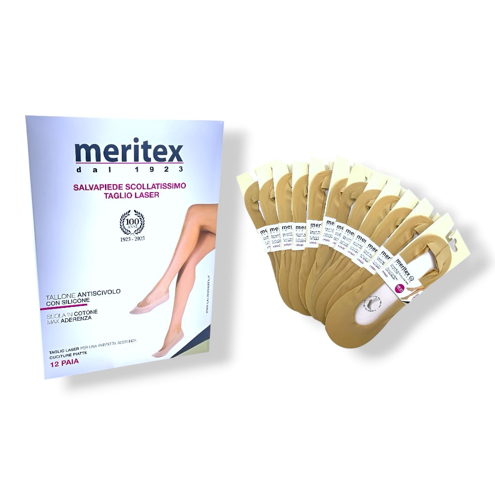 Laser cut low-cut foot cover item 669 Meritex 12 pairs