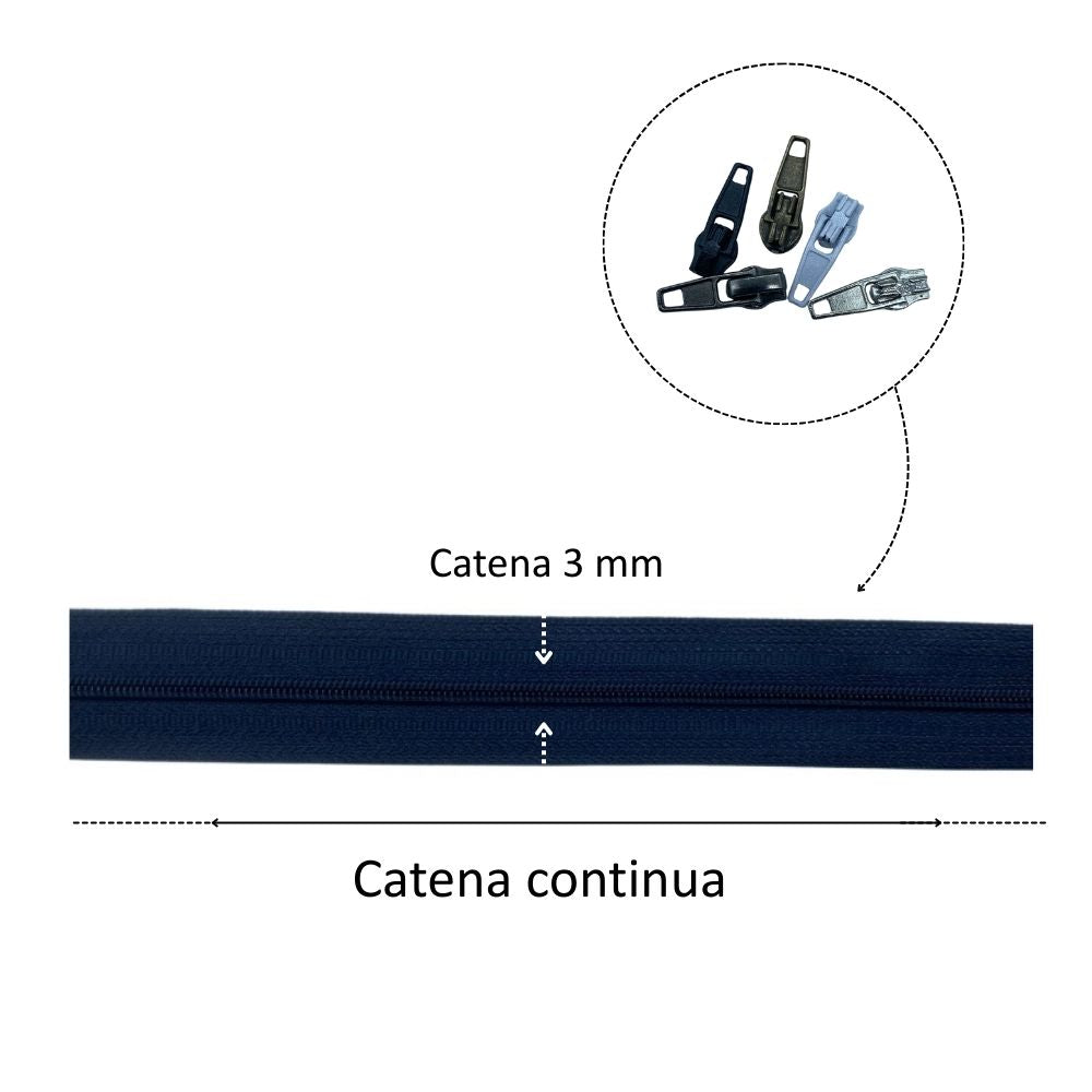 3mm continuous spiral nylon chain zipper
