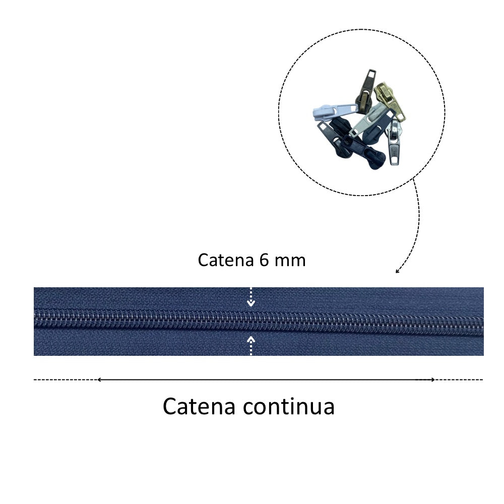 6mm continuous spiral nylon chain zipper