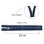 18cm nickel silver zipper with 4mm chain