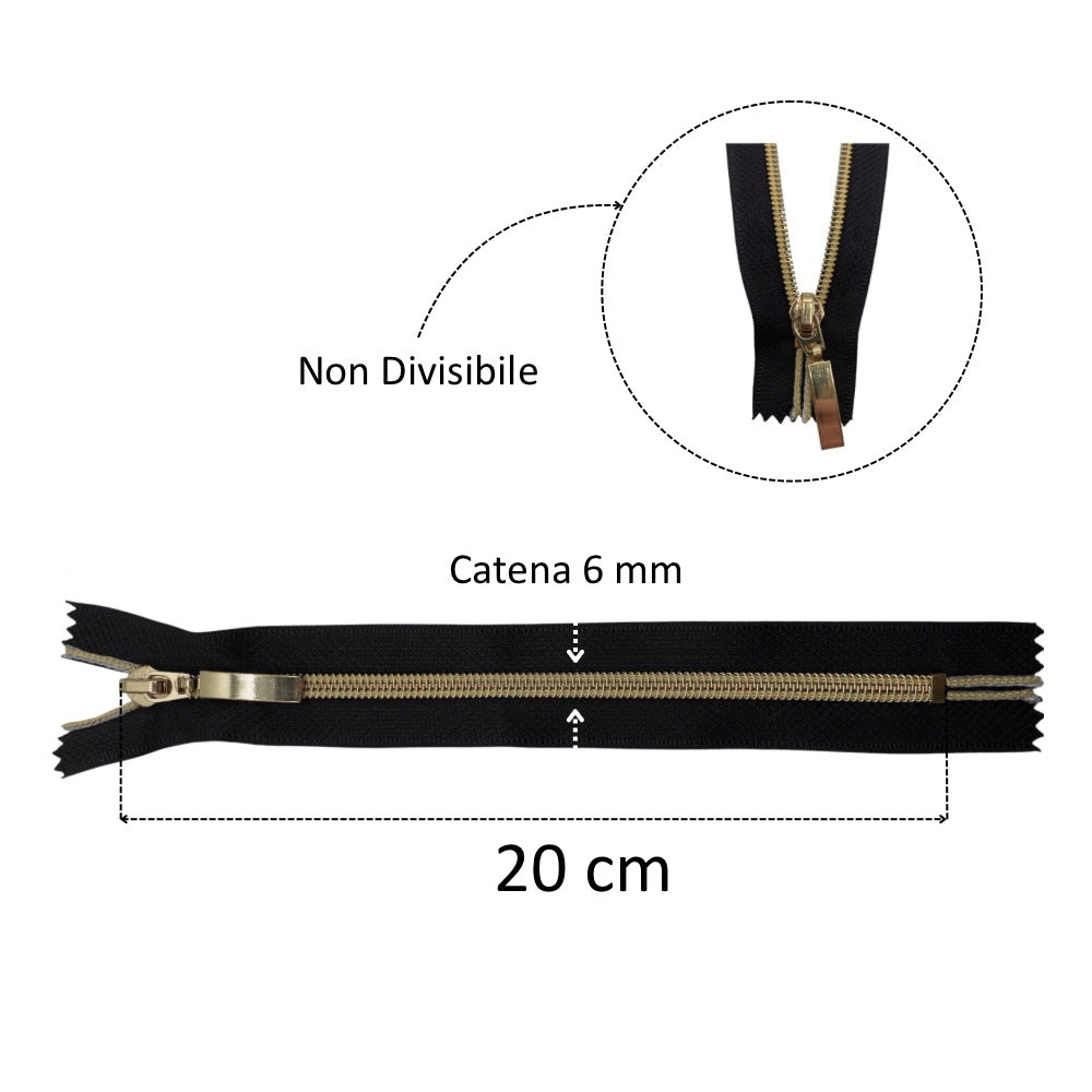 20cm laminated spiral zipper with 6mm chain