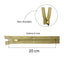 Lurex spiral zipper 20 cm 6 mm chain