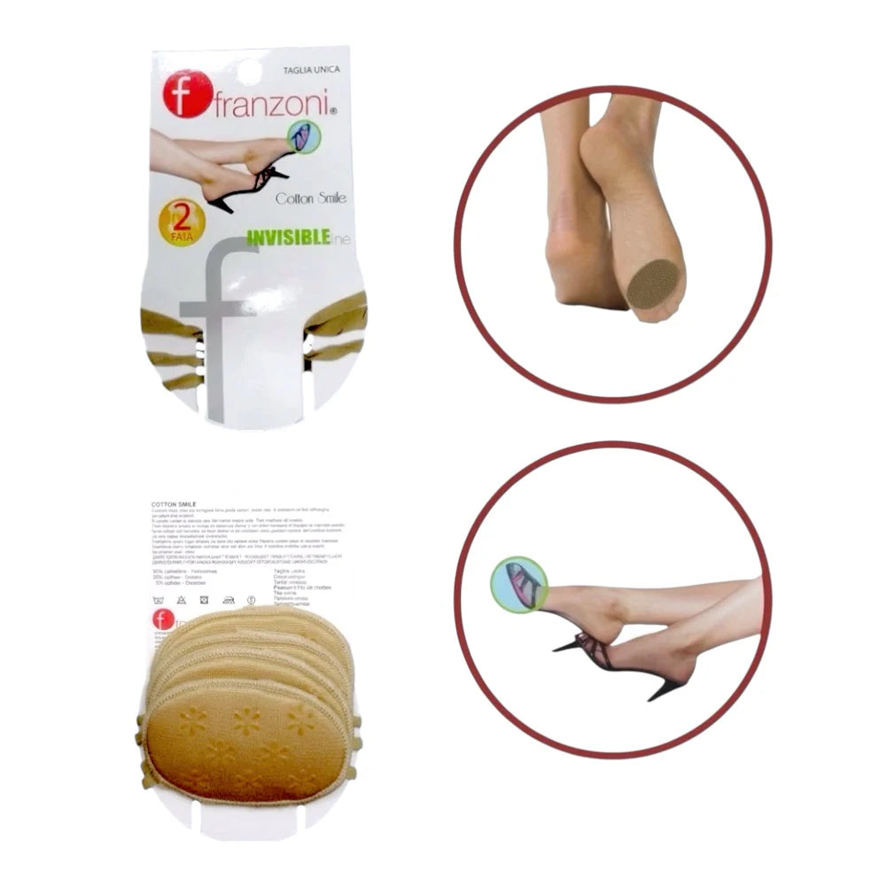 Invisible cushion insole article Cotton Smile 12 pairs