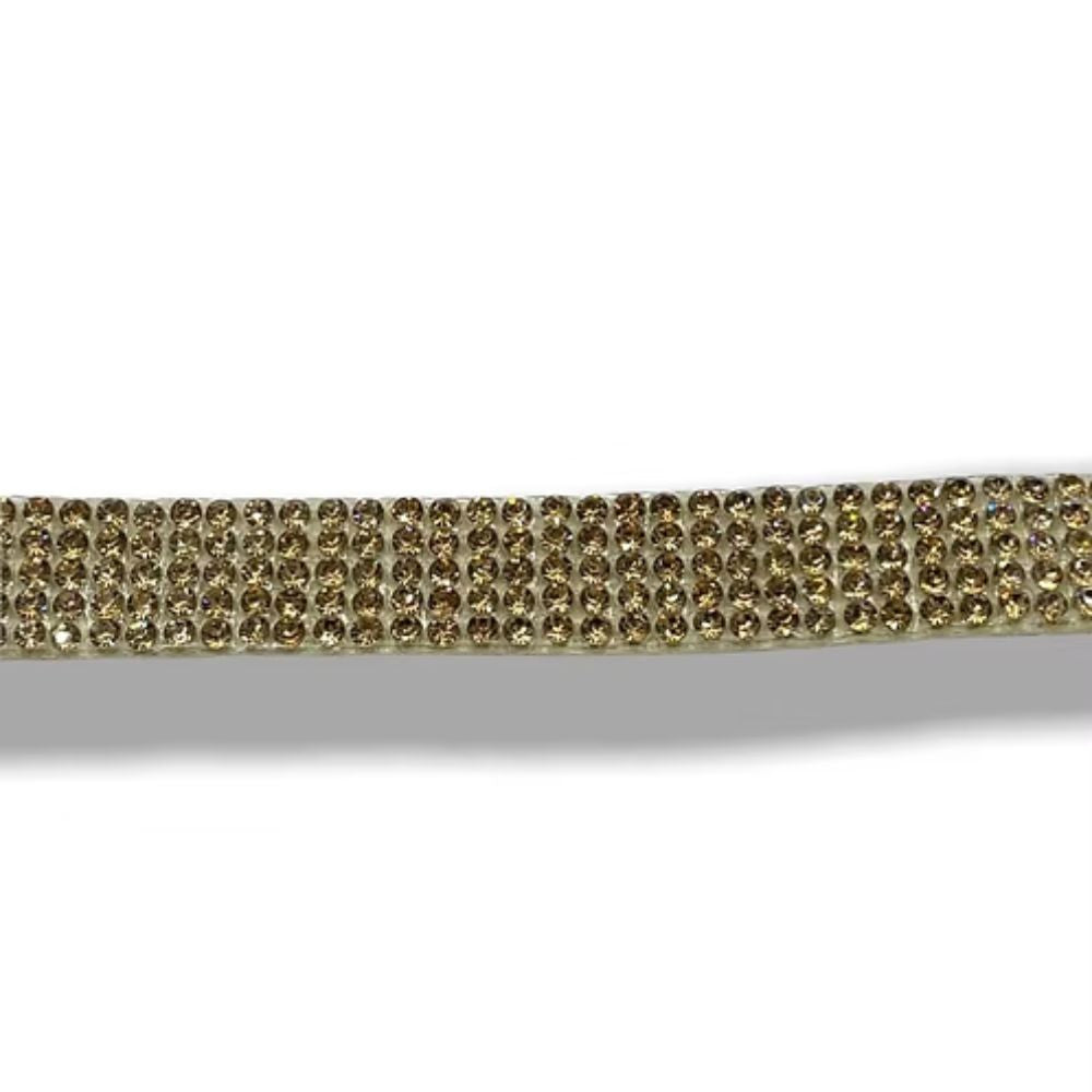 Rhinestone trimmings based on eco-suede item FM9894