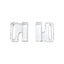 Gancio per reggiseno in plastica passo mm 20 interno articolo 16656 coppie 6