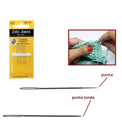 Aghi mano lana e punto croce articolo JJ198 John James pezzi 6