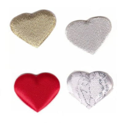 Applicazione decorativa tessuto  cuore articolo V720 pezzi 25