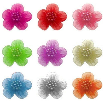 Applicazione fiore organza  articolo 6/551 pezzi 25