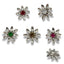 Glass stone flower application item FM10191