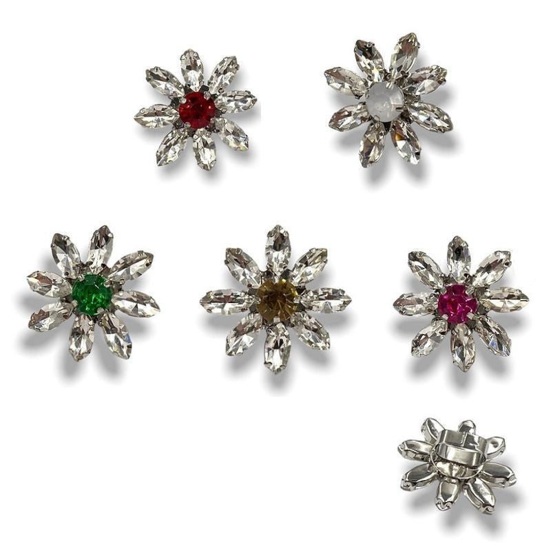 Glass stone flower application item FM10191