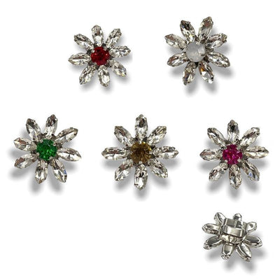 Applicazione fiore pietre in vertro articolo FM10191