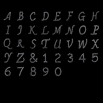 Applicazione lettere in stass termoadesiva articolo SMP pezzi 4