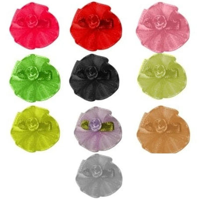 Applicazione rosellina nastro in organza articolo 6/549 pezzi 25