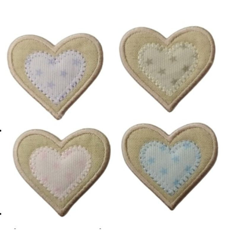 Iron-on fabric application item 01209 4 pieces