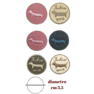 Applicazione termoadesiva tessuto articolo 640/B pezzi 6