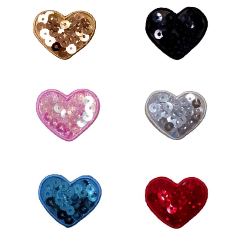 Applicazione termoadesiva tessuto e paillettes articolo 5532 pezzi 6