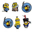 Minions fabric iron-on application, 6 pieces