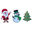 Iron-on Christmas fabric applique item AP10463 3 pieces