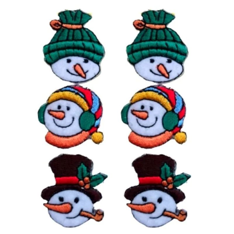 Iron-on Christmas fabric applique item AP10466 6 pieces