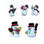 Iron-on Christmas fabric applique item AP10467 5 pieces