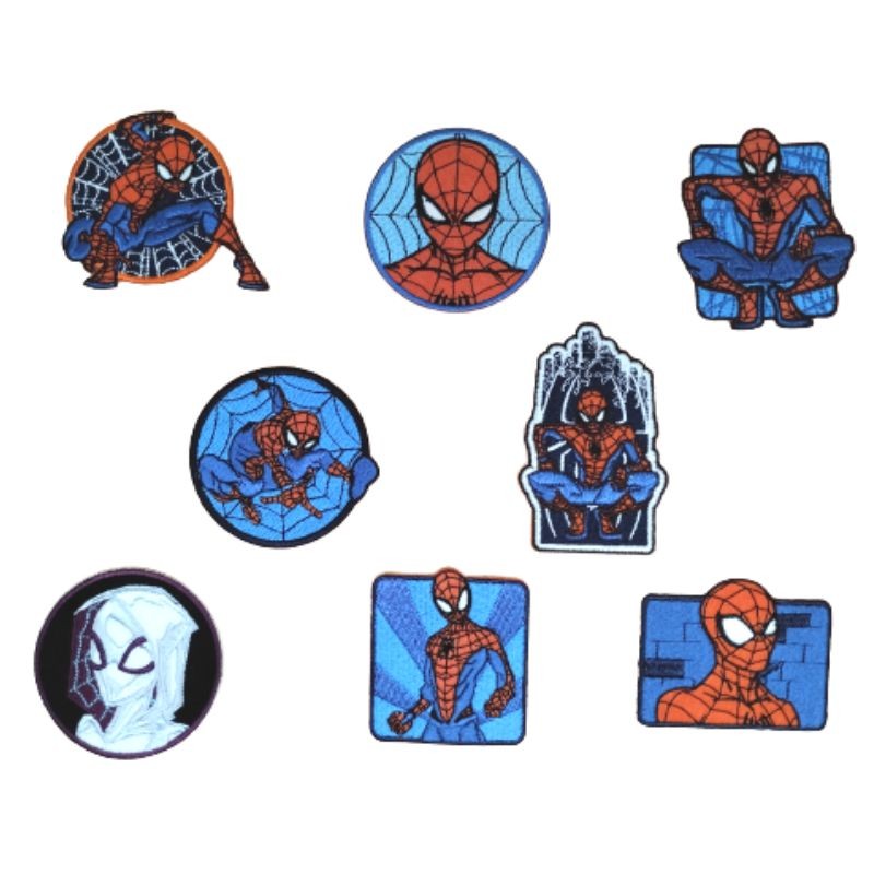Iron-on application for Spiderman fabric item EMSP3000 8 pieces