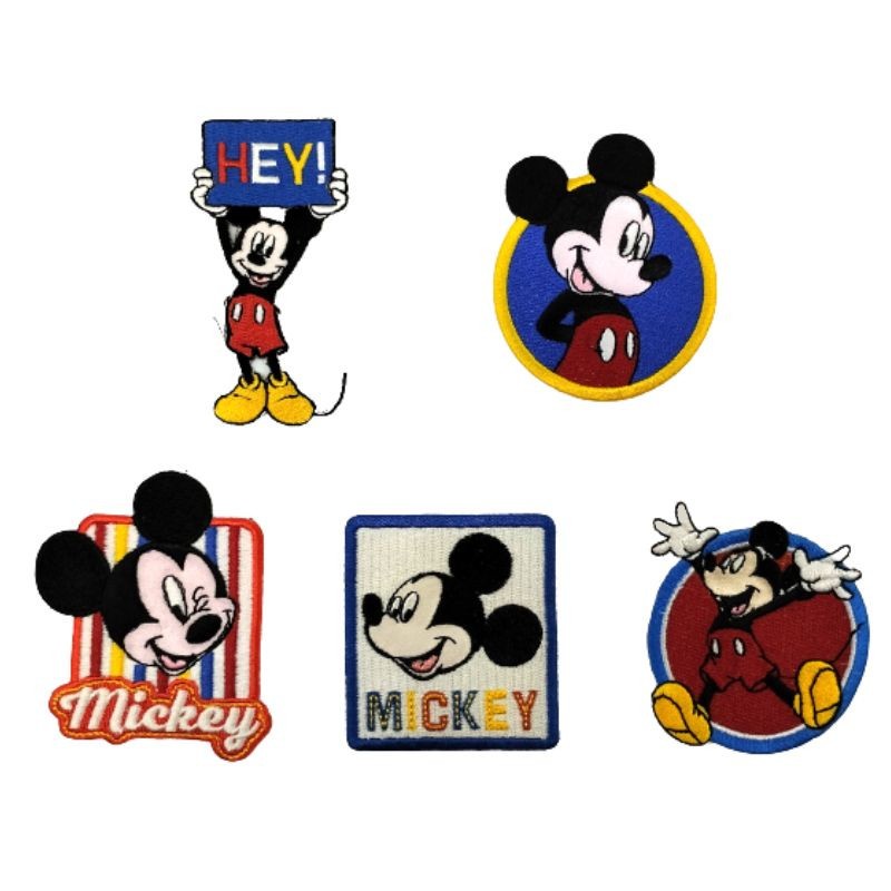 Iron-on application Mickey Mouse fabric item EMMK 5 pieces