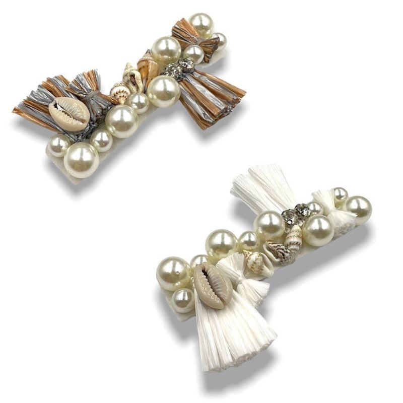 Stone and raffia applications item FM10273